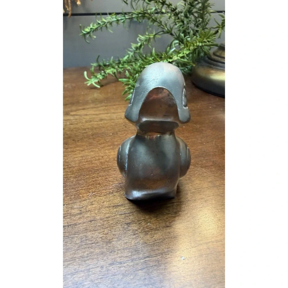 Vintage Small Duck Brass Paperweight Animal Bird Decor MCM